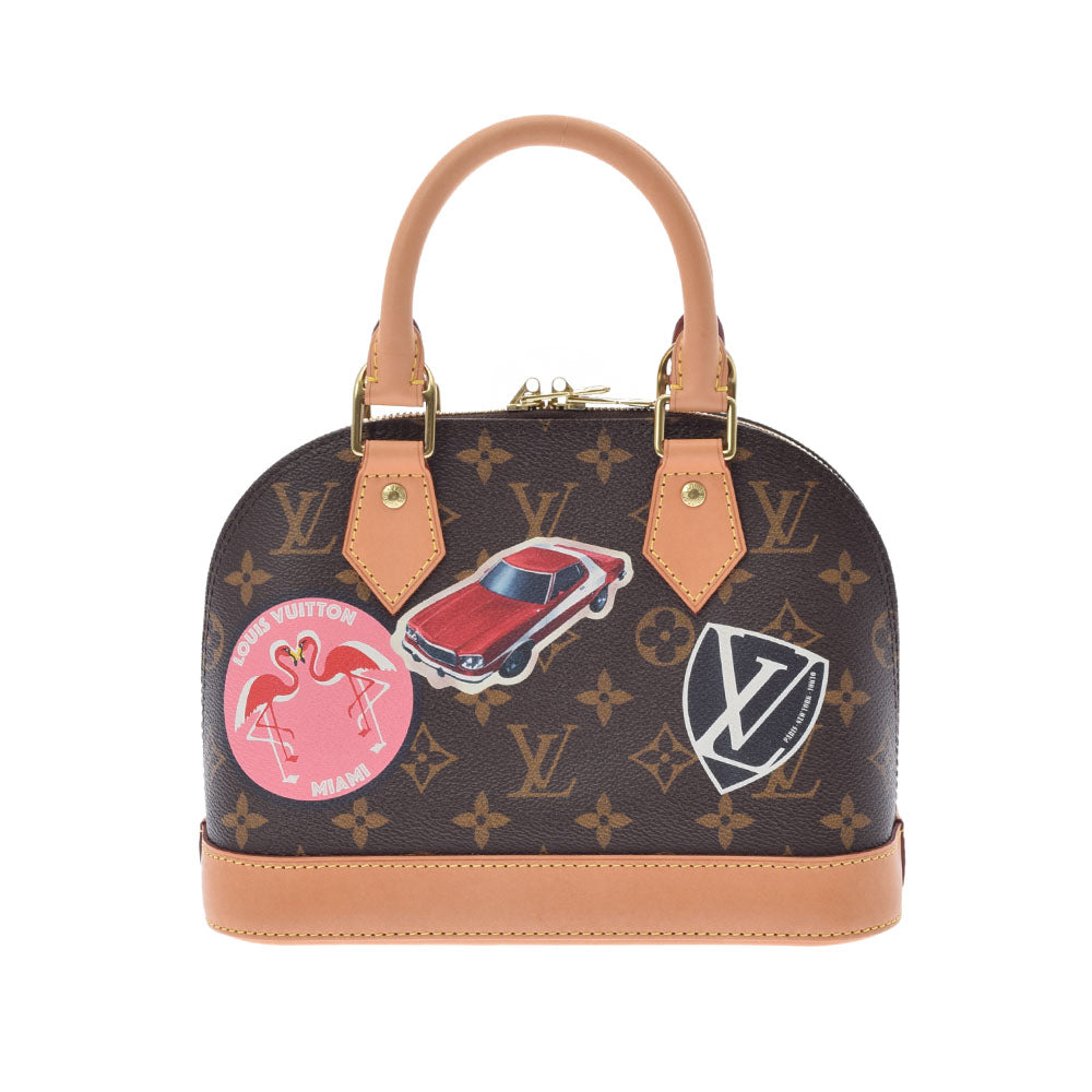 LOUIS VUITTON ルイヴィトン モノグラム ステッカー アルマBB 2WAY ブラウン M43230 レディース モノグラムキャンバス ハンドバッグ Aランク 中古 