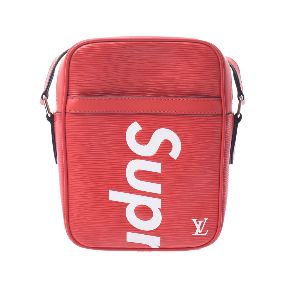 LOUIS VUITTON ルイヴィトン エピ Supreme コラボ ダヌーブ PM 赤/白 M53417 ユニセックス エピレザー ショルダーバッグ Aランク 中古 