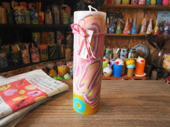 candle　tall円柱wide6.5ｃｍ　ｄ3944