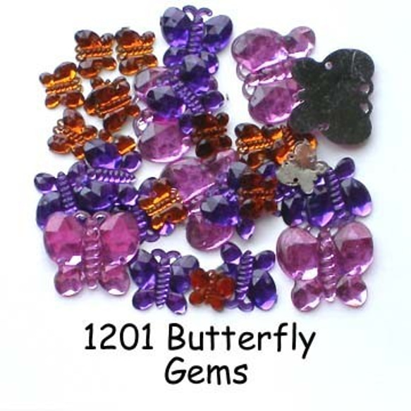 【USAボタン】Butterfly Gems【ff1201】