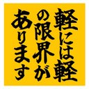 軽には軽の限界があります おもしろ カー マグネットステッカー