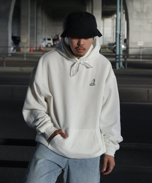 ZIPFIVE×KANGOL 裏起毛ビッグシルエットパーカー