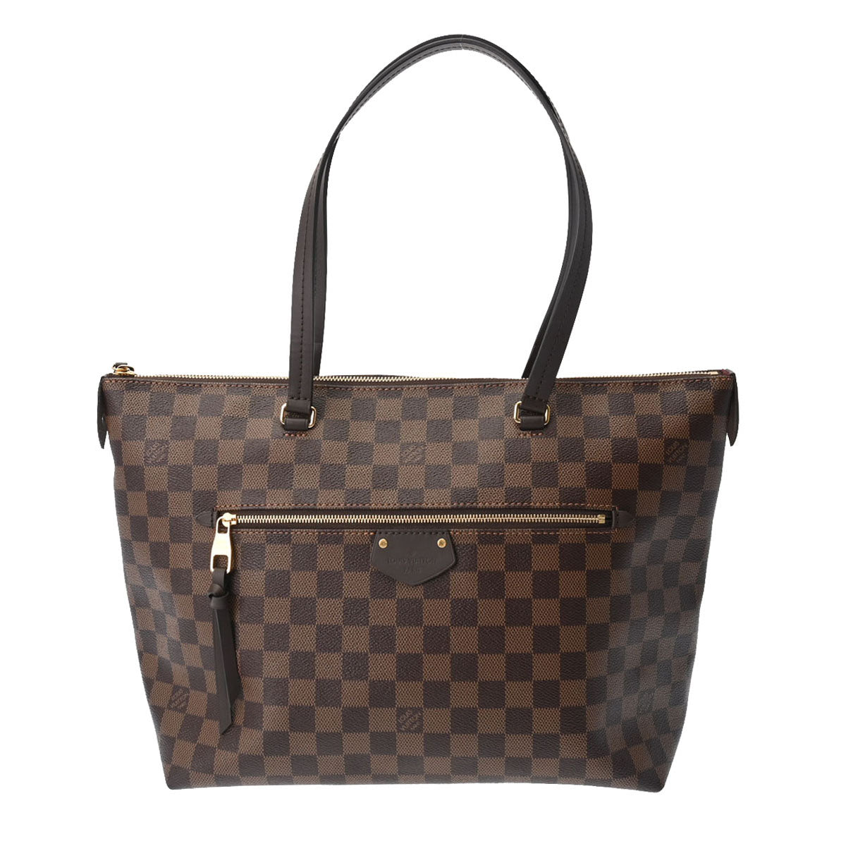 LOUIS VUITTON ルイヴィトン ダミエ イエナMM ブラウン N41013 レディース ダミエキャンバス トートバッグ Aランク 中古 