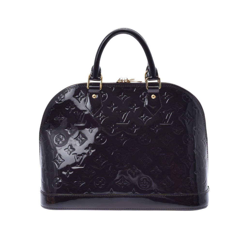 LOUIS VUITTON ルイヴィトン ヴェルニ アルマ PM アマラント M91611 レディース モノグラムヴェルニ ハンドバッグ Aランク 中古 