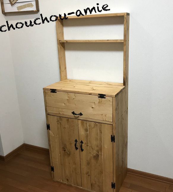 display　shelf　cabinet BB　ｈ149　　  上段飾り棚付きキャビネット