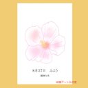 8月27日誕生花カード（花言葉つき）点描画