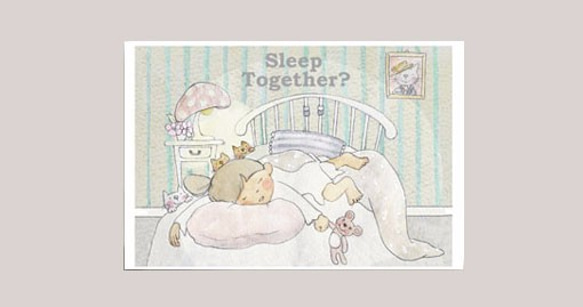 ポストカード4枚セット　「027SleepTogether?」