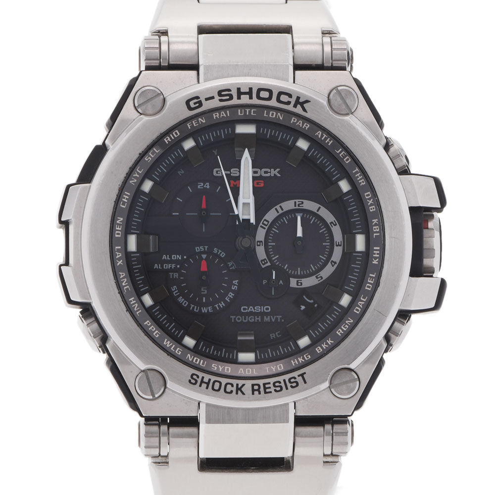 CASIO カシオ G-SHOCK MT-G GPSハイブリッド電波ソーラー MTG-G1000D-1A2JF メンズ メタル/樹脂 腕時計 黒文字盤 ABランク 中古 