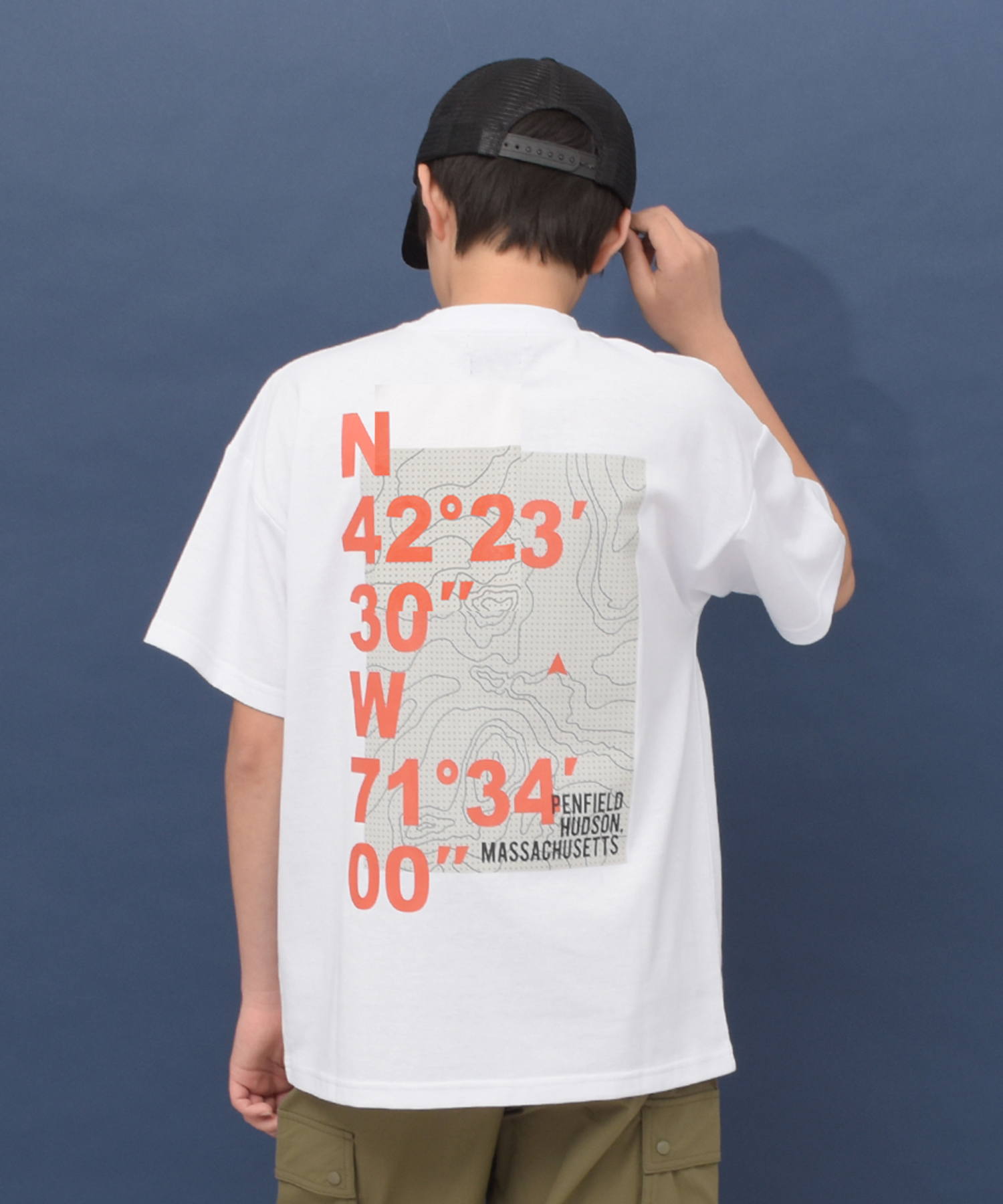 グラソス/【Penfield】【防虫加工】バックMAPプリント半袖Tシャツ