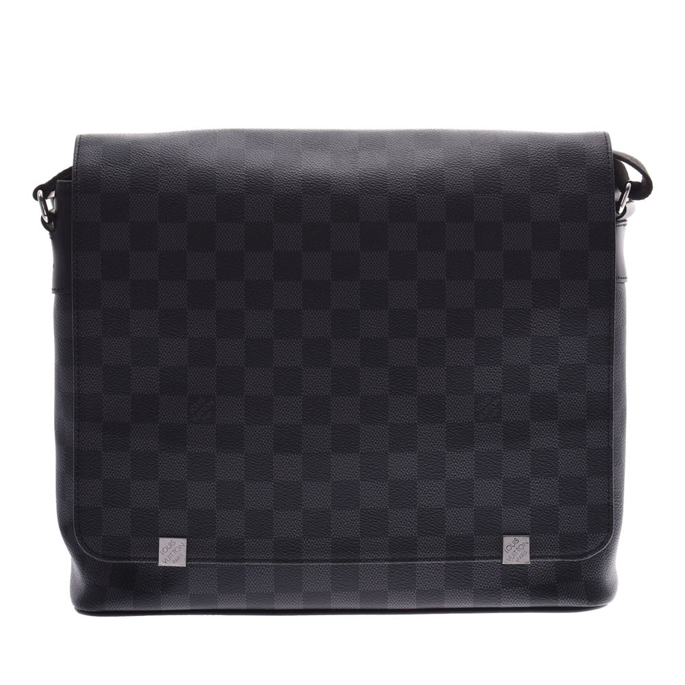 LOUIS VUITTON ルイヴィトン ダミエ グラフィット ディストリクMM NM 黒/グレー系 N41029 メンズ ダミエグラフィットキャンバス ショルダーバッグ Aランク 中古 