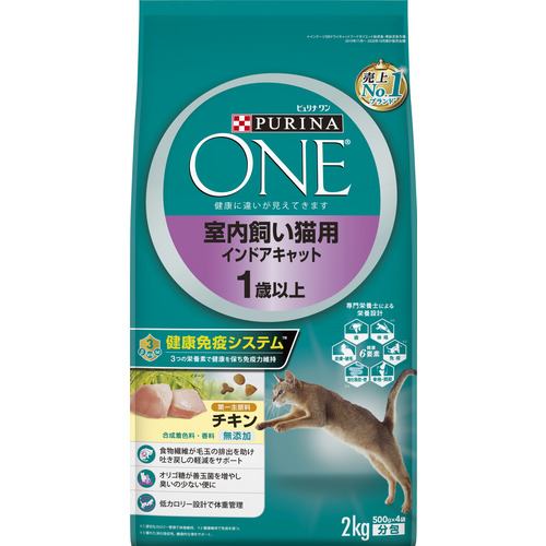 ネスレ日本 ワンキャット室内飼い猫用インドアキャット1歳以上チキン 2kg