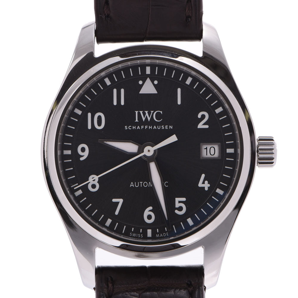 IWC SCHAFFHAUSEN アイダブリューシー シャフハウゼン パイロットウォッチ IW324001 ボーイズ SS/革 腕時計 自動巻き グレー文字盤 Aランク 中古 