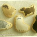 ★ハンドメイド★フェルト動物クッキー5個セット