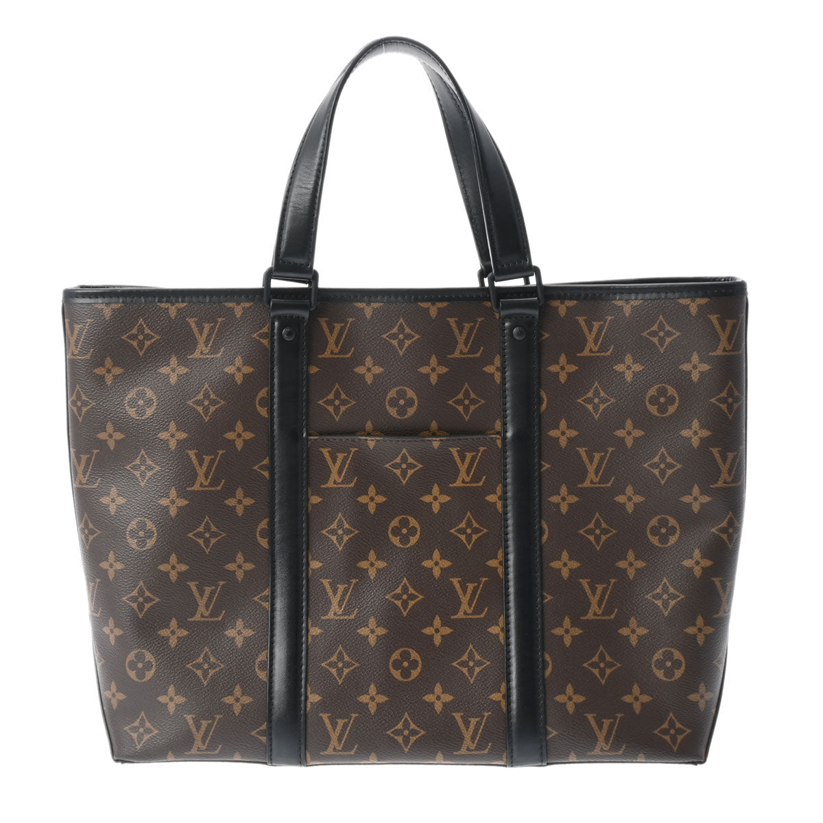 LOUIS VUITTON ルイヴィトン モノグラム マカサー ウィークエンド トート PM  ブラウン/黒 M45734 メンズ モノグラムキャンバス トートバッグ Aランク 中古 