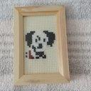 クロスステッチ刺繍 ミニ額 犬シリーズ⑦