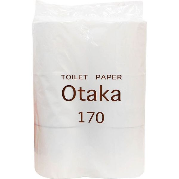 大高製紙 トイレットペーパー オオタカ170 170m巻 TP-OT170-6P 1セット（48ロール：6ロール×8） エヒメ紙工（直送品）