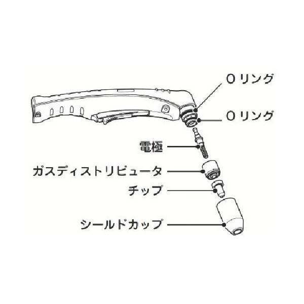 アサダ 電極 CUTマスター52・82・102用 PZ98215 1セット（5個） 851-2967（直送品）