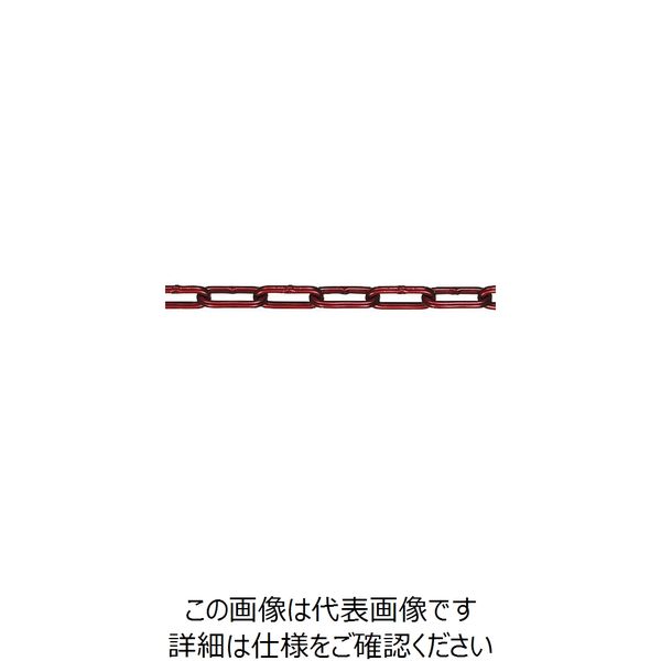 水本機械製作所 水本 チューブ保護アルミカラーチェーン レッド 6HALC-R 3.1～4m 6HALC-R-4C 1本 158-5637（直送品）