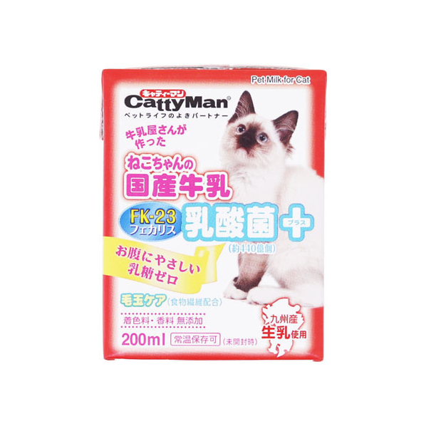 ドギーマン ねこちゃんの国産牛乳 乳酸菌プラス 200ml FC05881