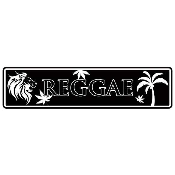 (中) カッティングシート レゲエ REGGAE ライオン カー ステッカー