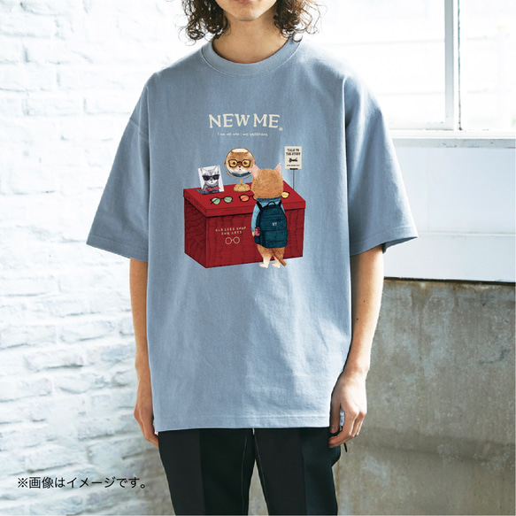 厚みのあるBIGシルエットTシャツ/「NEW ME」 /送料無料