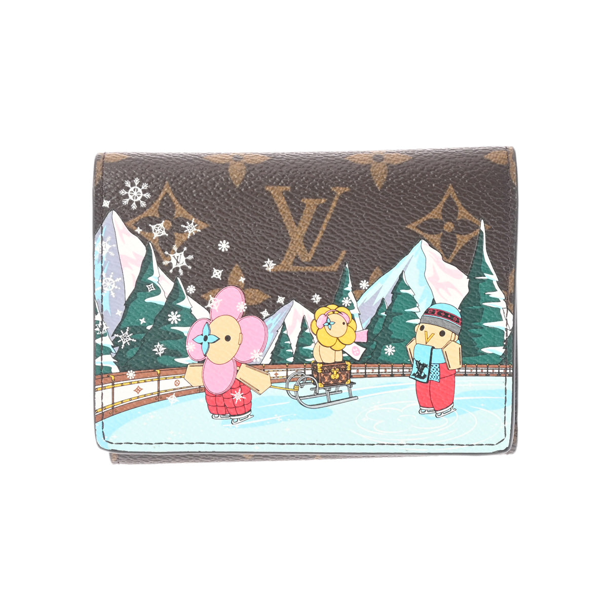 LOUIS VUITTON ルイヴィトン ポルトフォイユ ヴィクトリーヌ ヴィヴィエンヌ ブラウン/ピンク M82622 ユニセックス モノグラムキャンバス 三つ折り財布 Aランク 中古 