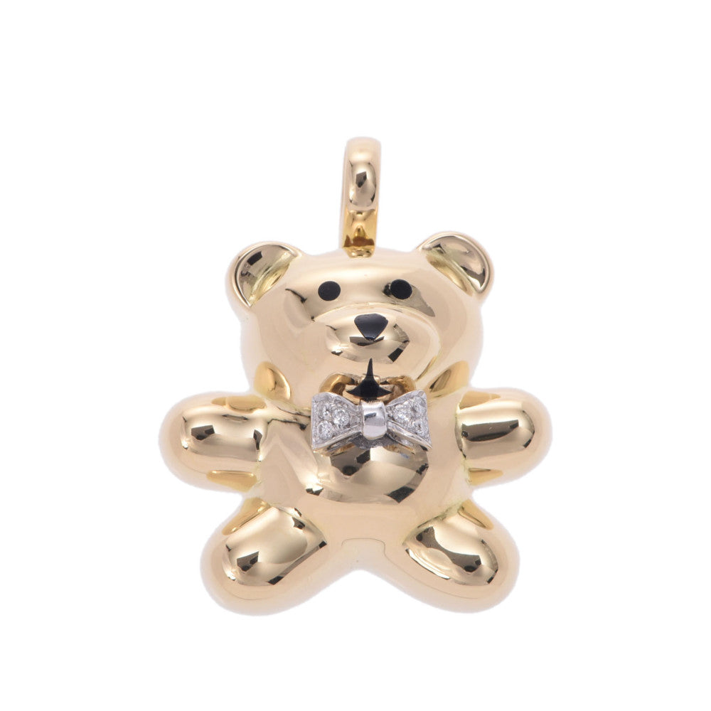 Ponte Vecchio ポンテヴェキオ クマモチーフ ダイヤ0.04ct レディース K18YG ペンダントトップ Aランク 中古 