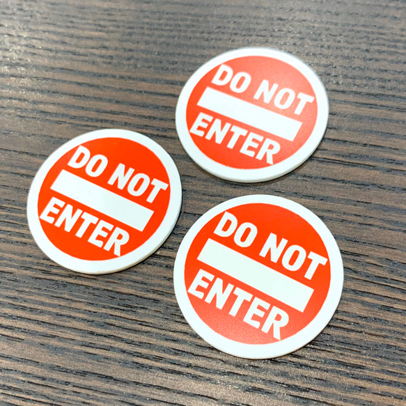 【送料無料】DO NOT ENTER 立入禁止 アクリルサインプレート3枚セット