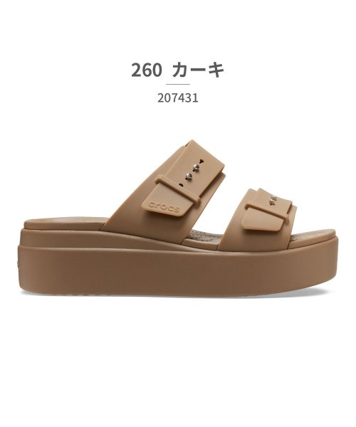 クロックス crocs レディース 207431 ブルックリン サンダル ロー ウェッジ 001 260