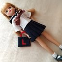 No.203  リカちゃんの半袖セーラー服とバッグと靴下