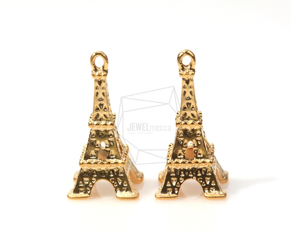 PDT-272-MG【4個入り】エッフェル塔ペンダント,Eiffel Tower Pendant/ 12mm x20mm