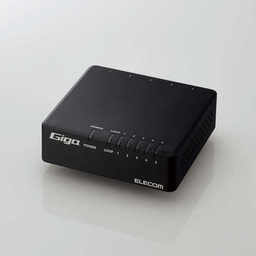 エレコム EHC-G05PA4-B Giga対応5ポートスイッチ(プラ筐体／ACアダプター) EHCG05PA4B