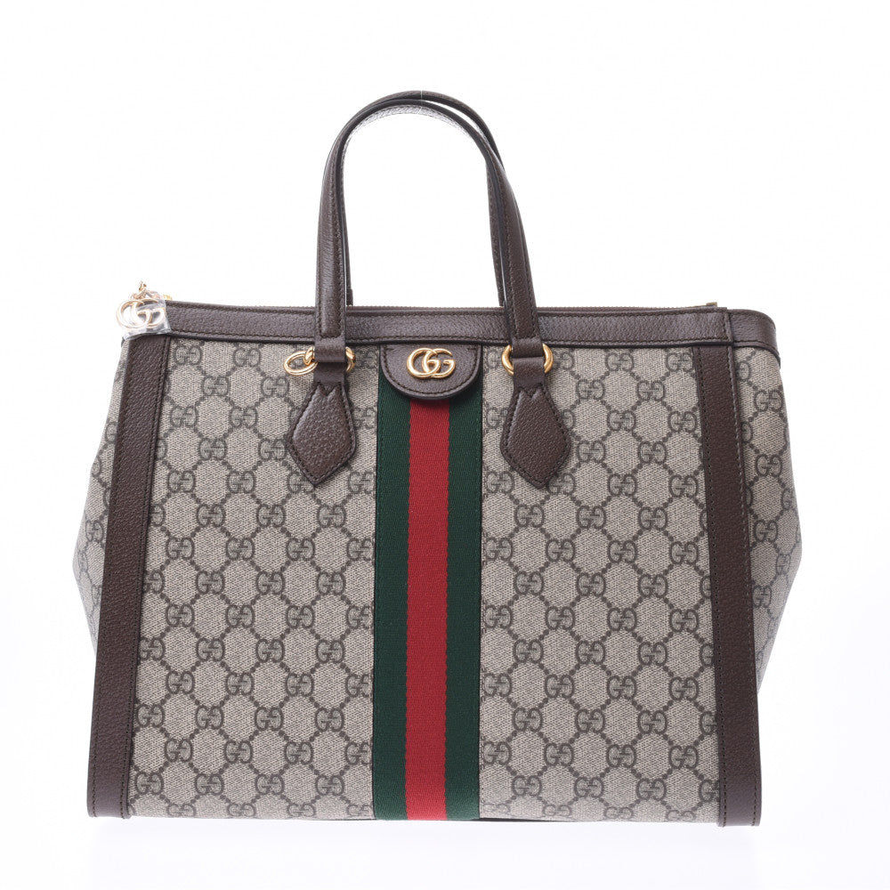 GUCCI グッチ オフィディア GGミディアムトートバッグ GGスプリーム グレージュ系  524537 レディース PVC/レザー 2WAYバッグ 未使用 