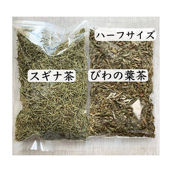 【スギナ茶＆びわの葉茶】野草茶 健康茶 お茶 ハーフサイズ びわ茶 ミネラル ノンカフェイン 農薬不使用 自然派