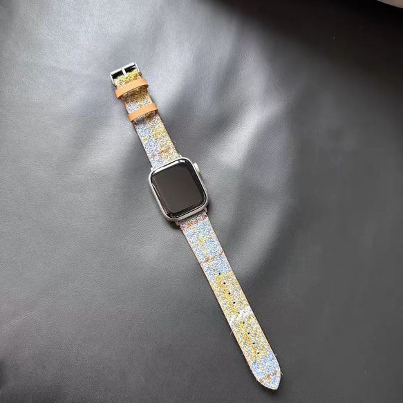 アップルウォッチバンド  Apple Watch  バンド オリジナルデザイン 英国製です 手縫い 本革 天然草木染め