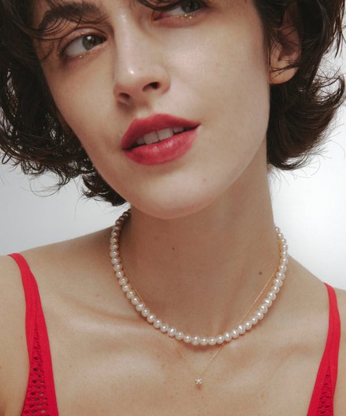 【les bon bon / ルボンボン】glow pearl necklace BOB387 / パール ネックレス 淡水パール シルバー925 日本製