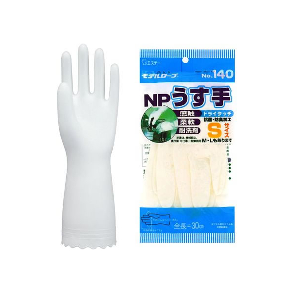 エステー モデルローブNo.140 ビニール NP うす手 薄手 手袋 S FC923FK-5414245