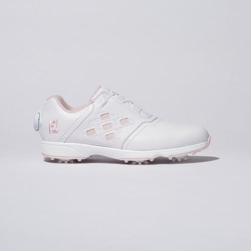 アクシネットジャパン 98649 W075 ゴルフシューズ WOECOMFORT BOA FOOTJOY ホワイト/ピンク サイズ24.5