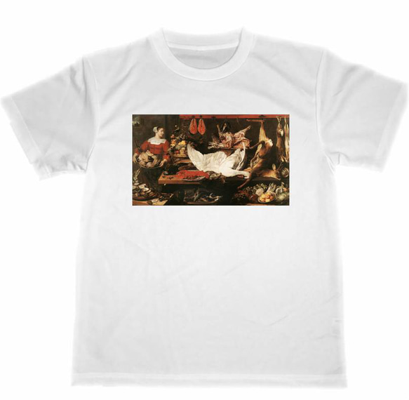 フランス・スナイデルス　ドライ　Tシャツ　肉屋　ジビエ　猟師　グッズ　スネイデルス　名画　アート　絵画