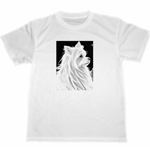 マルチーズ　ドライ　Tシャツ　２　ペット　アート　イラスト　犬　グッズ　Maltese　DOG