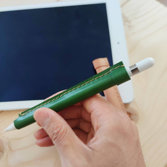 本革　ヌメ革　apple pencil専用　レザーホルダー　グリップ　ケース