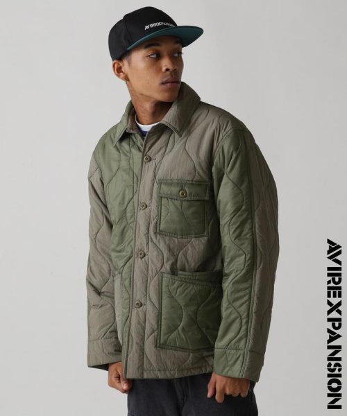 《AVIREX × EXPANSION》2TONE QUILTE COVER JACKET