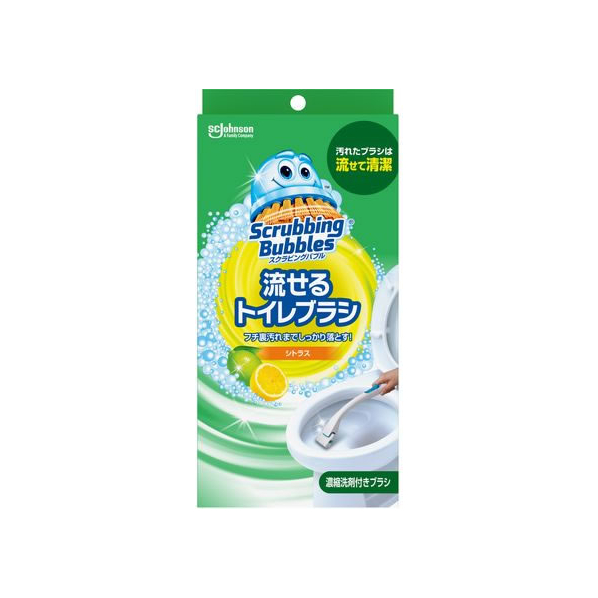 ジョンソン 流せるトイレブラシ 本体＋替ブラシ4個 シトラス FC795PY