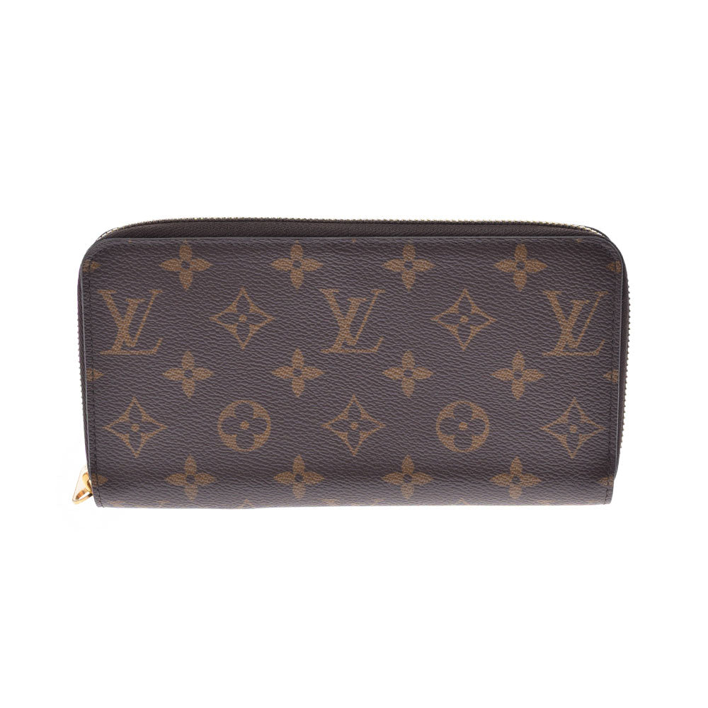 LOUIS VUITTON ルイヴィトン モノグラム ジッピーウォレット フューシャ M41895 ユニセックス モノグラムキャンバス 長財布 ABランク 中古 