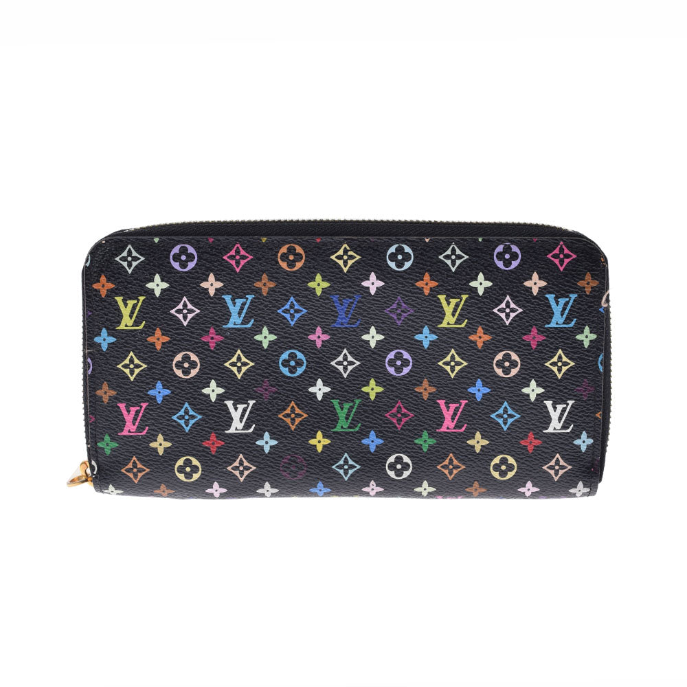 LOUIS VUITTON ルイヴィトン マルチカラー ジッピーウォレット ノワール/グルナード M60243 レディース モノグラムマルチカラー  長財布 Bランク 中古 