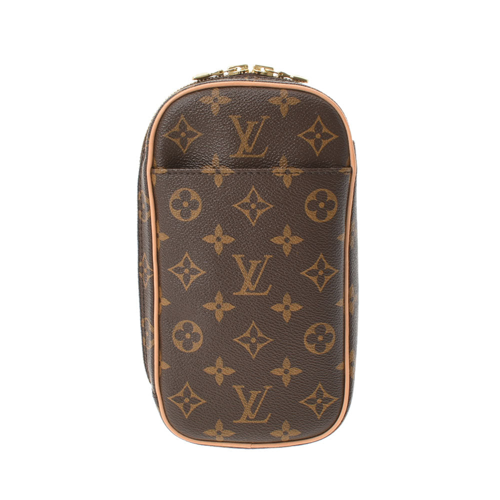 LOUIS VUITTON ルイヴィトン モノグラム ポシェットガンジュ ブラウン M51870 ユニセックス モノグラムキャンバス ボディバッグ Aランク 中古 