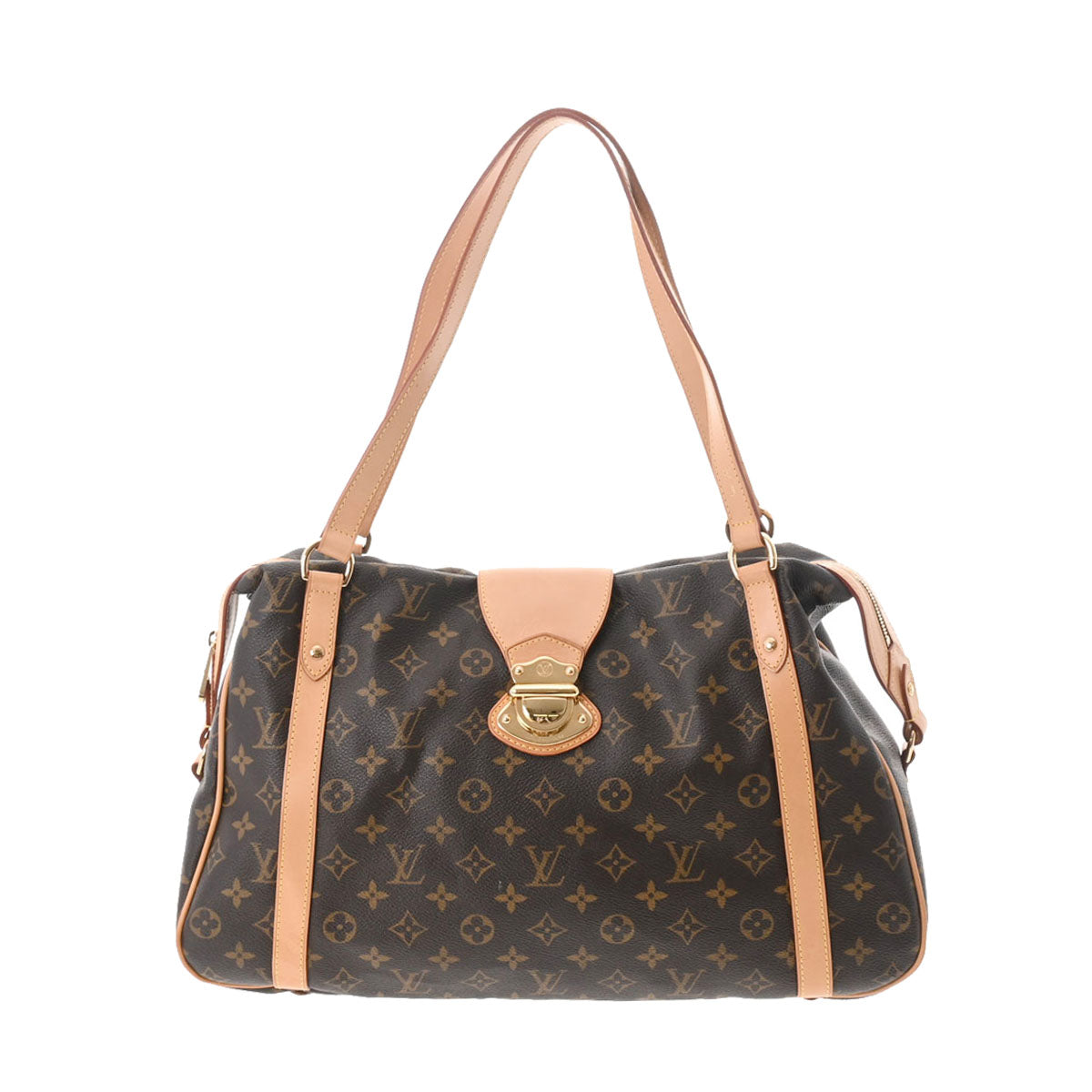 LOUIS VUITTON ルイヴィトン モノグラム ストレーザ　モノグラム　GM ブラウン M51188 レディース モノグラムキャンバス トートバッグ Aランク 中古 