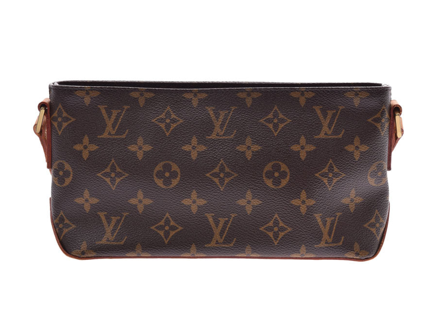 ルイヴィトン モノグラム トロター ブラウン M51240 レディース 本革 ショルダーバッグ Bランク LOUIS VUITTON 中古 