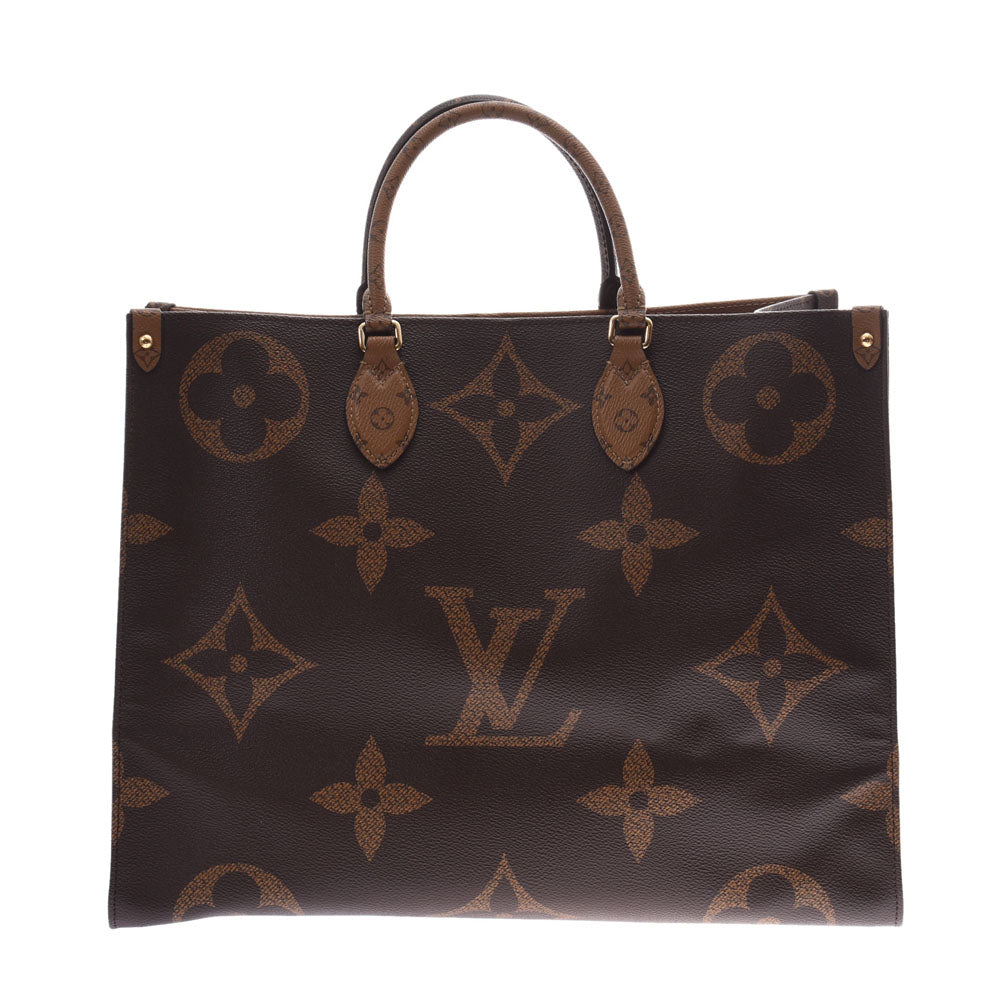 LOUIS VUITTON ルイヴィトンジャイアントモノグラム オンザゴーGM リバース  ブラウン ユニセックス 2WAYバッグ M44576