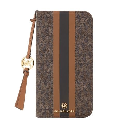 MICHAEL KORS MKSTTCBRWFLIP2261P iPhone 14 Pro用スマートフォンケース [ Brown ] ブラウン